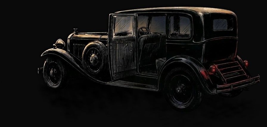 A distinctive black Bentley, every detail sharp